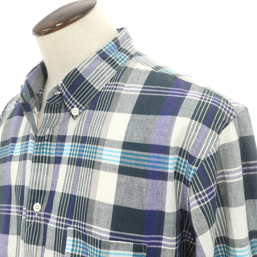 【中古】コムデギャルソンシャツ COMME des GARCONS SHIRT 2025年春夏 コットン チェック ボタンダウン カジュアルシャツ ダークグリーンxホワイト【サイズXL】【 状態ランクA 】【 メンズ 】 [CPD]