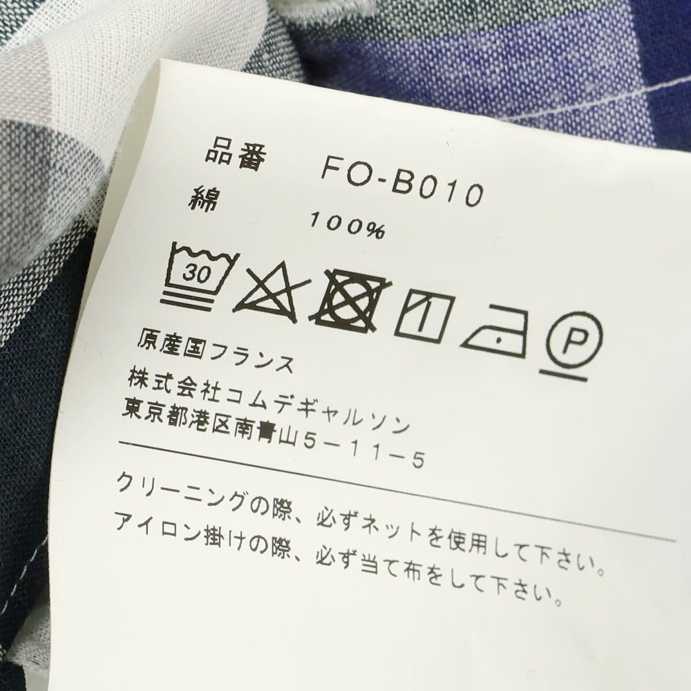 【中古】コムデギャルソンシャツ COMME des GARCONS SHIRT 2025年春夏 コットン チェック ボタンダウン カジュアルシャツ ダークグリーンxホワイト【サイズXL】【 状態ランクA 】【 メンズ 】 [CPD]