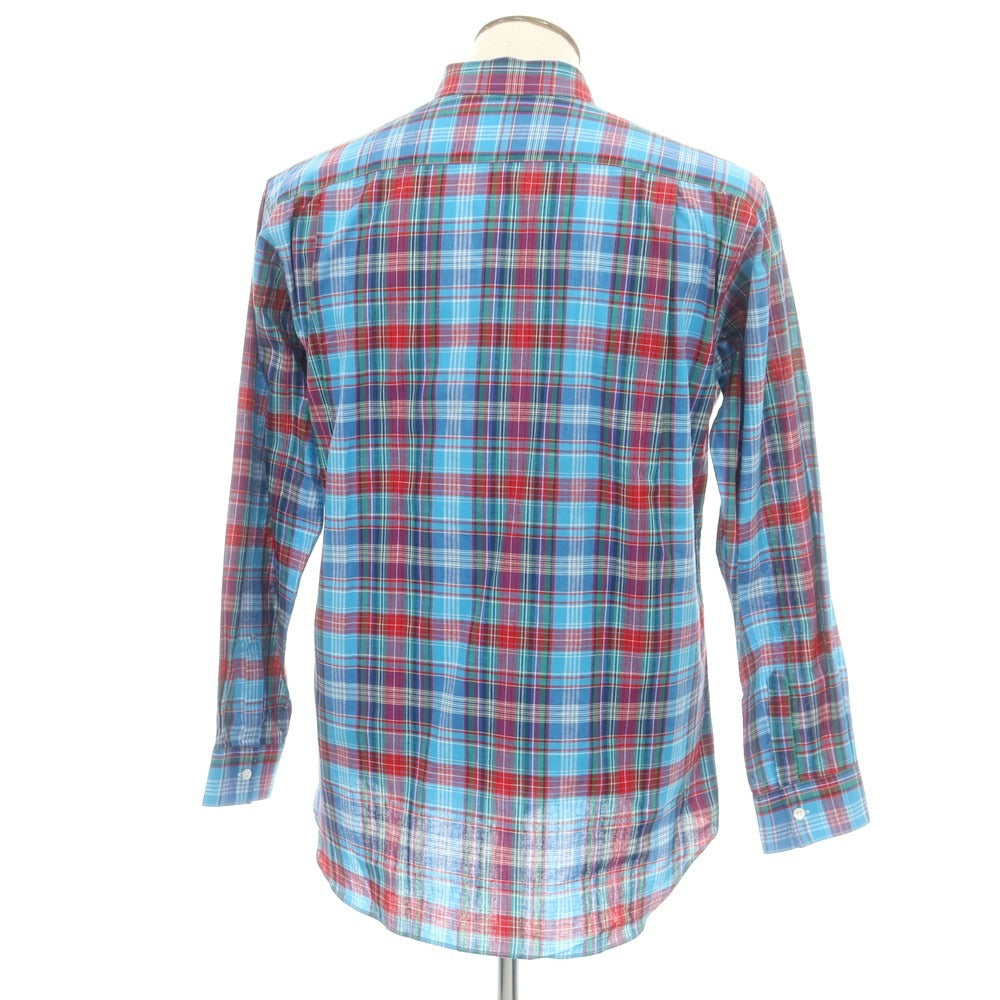 【中古】コムデギャルソンシャツ COMME des GARCONS SHIRT 2025年春夏 コットン チェック ボタンダウン カジュアルシャツ ライトブルーxレッド【 L 】【 状態ランクA 】【 メンズ 】