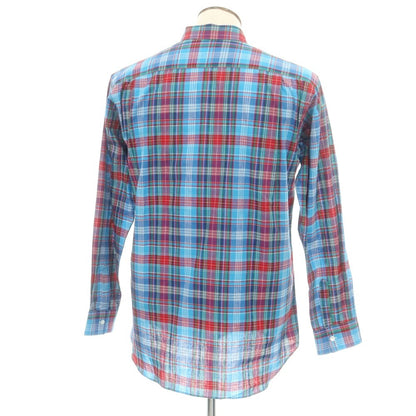 【中古】コムデギャルソンシャツ COMME des GARCONS SHIRT 2025年春夏 コットン チェック ボタンダウン カジュアルシャツ ライトブルーxレッド【 L 】【 状態ランクA 】【 メンズ 】