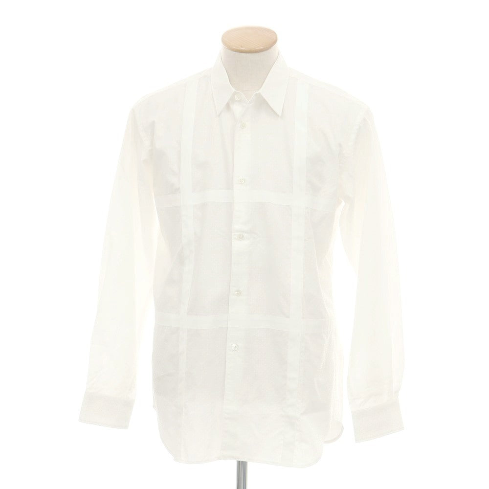 【中古】コムデギャルソンシャツ COMME des GARCONS SHIRT 2025年春夏 コットンレーヨン ドット レギュラーカラー カジュアルシャツ ホワイト【サイズS】【 状態ランクA 】【 メンズ 】 [CPD]