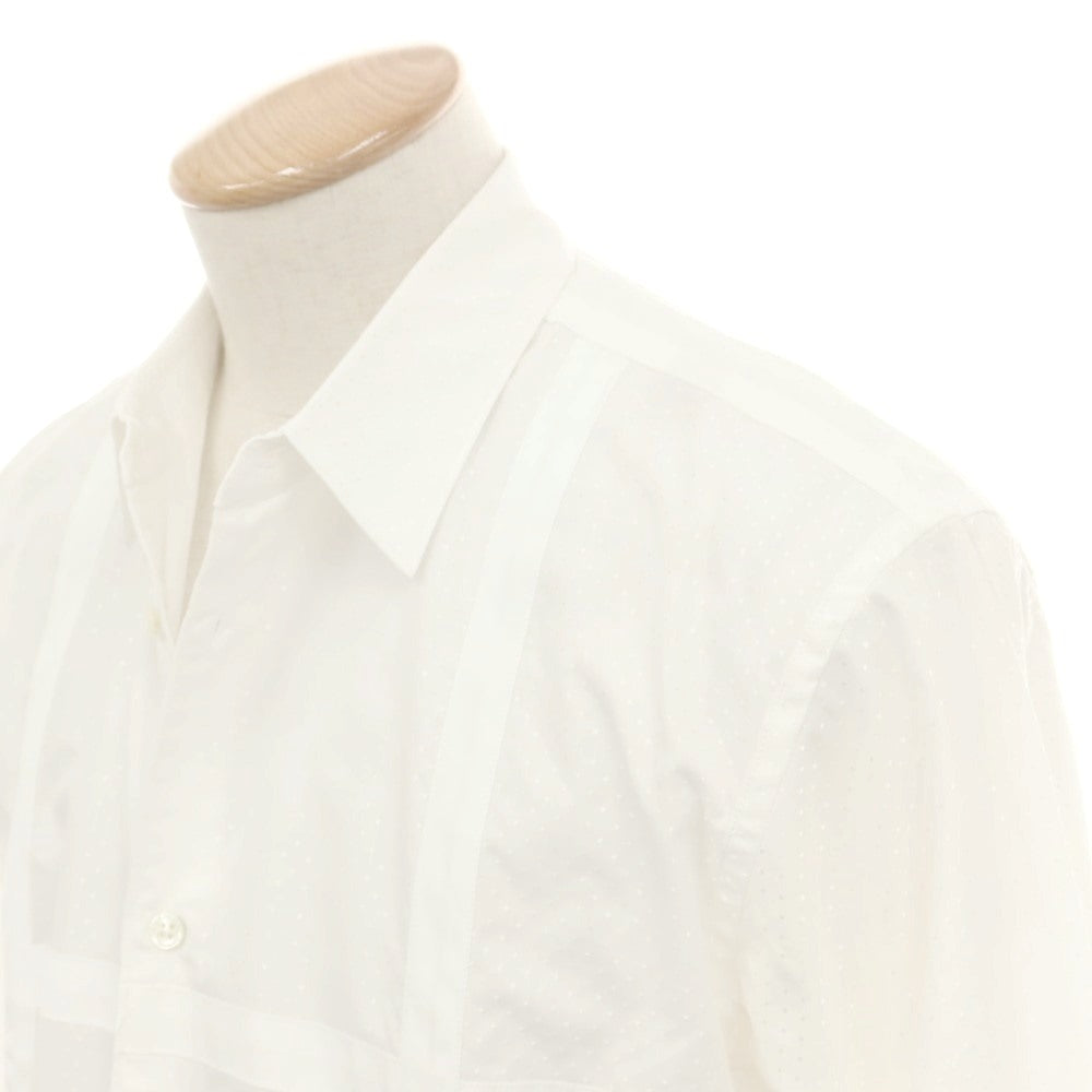 【中古】コムデギャルソンシャツ COMME des GARCONS SHIRT 2025年春夏 コットンレーヨン ドット レギュラーカラー カジュアルシャツ ホワイト【 S 】【 状態ランクA 】【 メンズ 】
