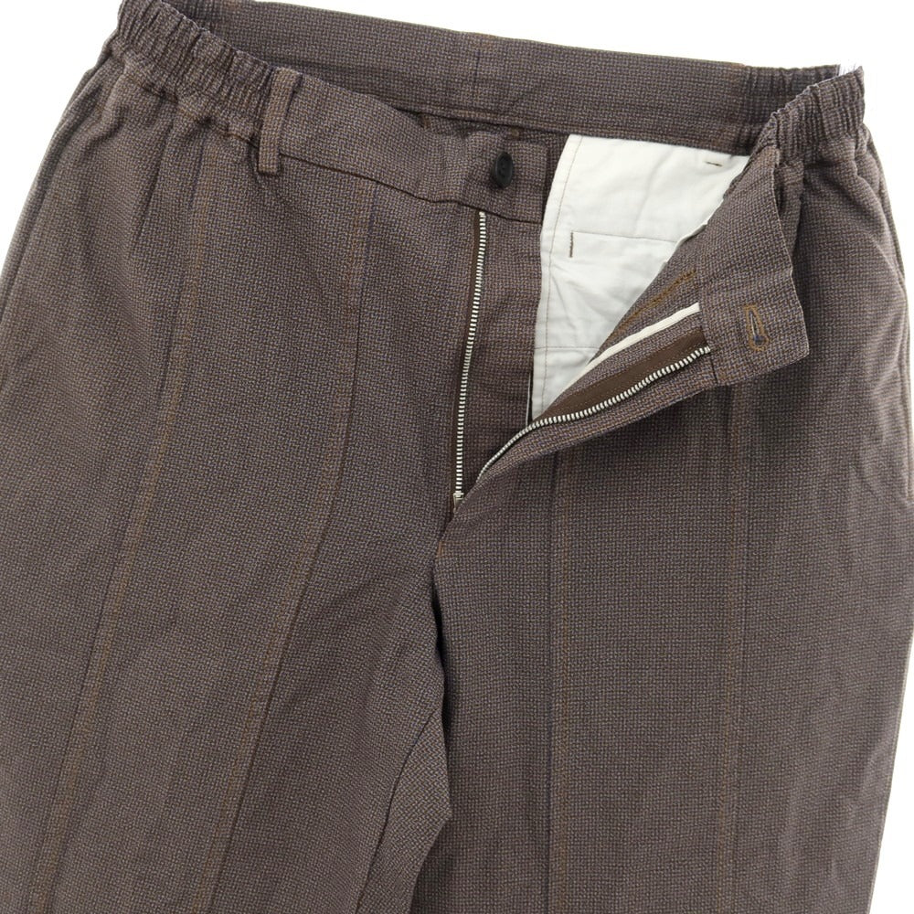 【中古】コムデギャルソン オムドゥ COMME des GARCONS HOMME DEUX 2025年春夏 ポリエステル イージー カジュアルスラックスパンツ グレーxブラウン×ブルー【 M 】【 状態ランクA 】【 メンズ 】