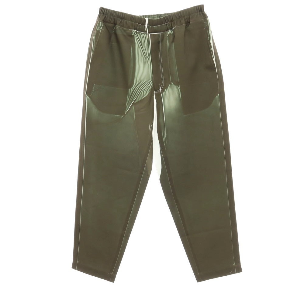 【中古】コムデギャルソンシャツ COMME des GARCONS SHIRT 2025年春夏 ポリエステル ガーメント プリント イージーパンツ オリーブ【 S 】【 状態ランクA 】【 メンズ 】