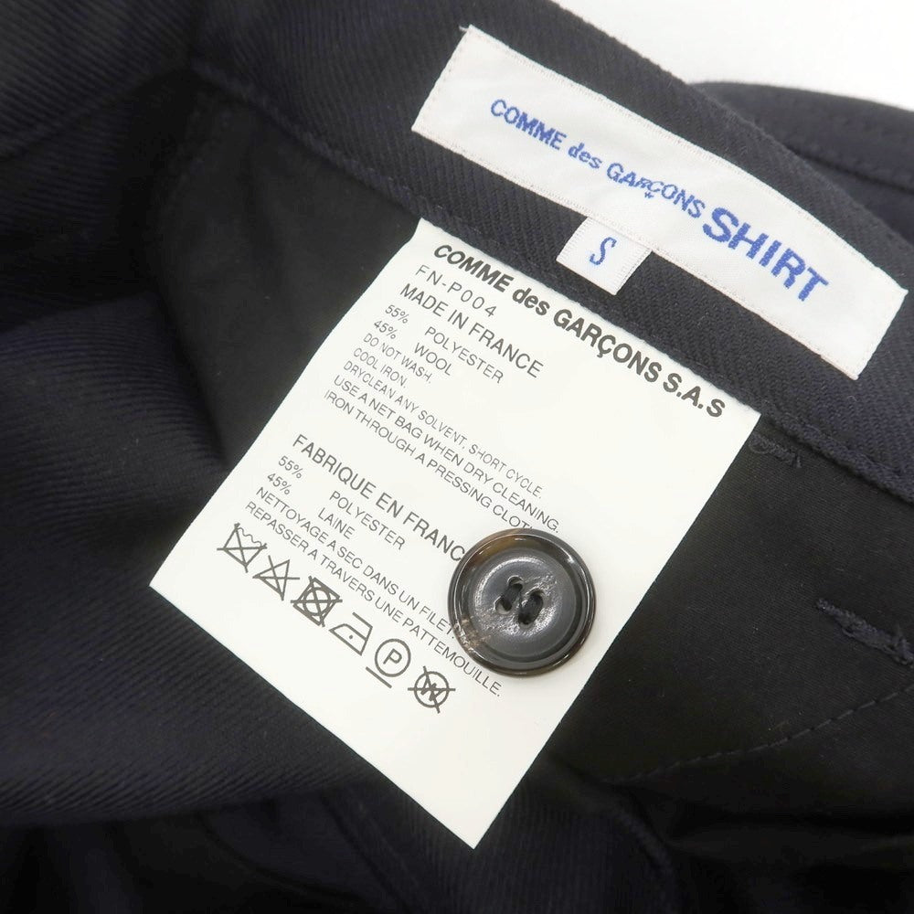 【中古】コムデギャルソンシャツ COMME des GARCONS SHIRT 2024年秋冬 ポリエステルウール テーパードパンツ ダークネイビー【サイズS】【 状態ランクA 】【 メンズ 】 [DPD]