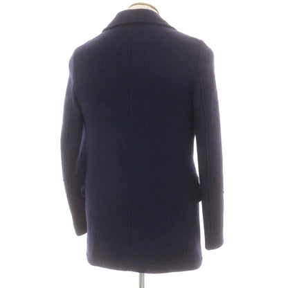 【中古】イレブンティ eleventy ウールナイロンジャージー ピーコート ネイビー【 46 】【 状態ランクD 】【 メンズ 】