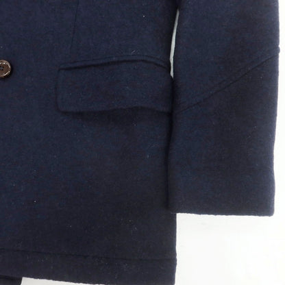 【中古】イレブンティ eleventy ウールナイロンジャージー ピーコート ネイビー【 46 】【 状態ランクD 】【 メンズ 】