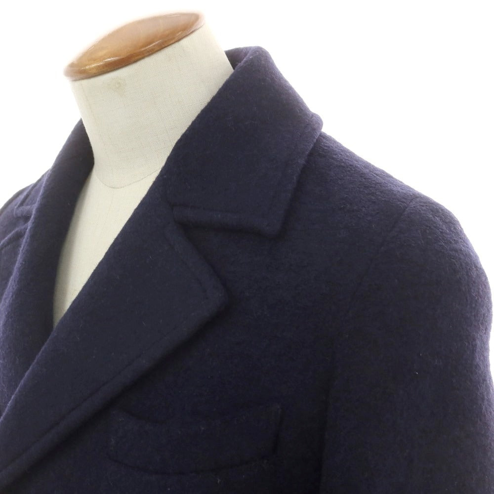 【中古】イレブンティ eleventy ウールナイロンジャージー ピーコート ネイビー【 46 】【 状態ランクD 】【 メンズ 】