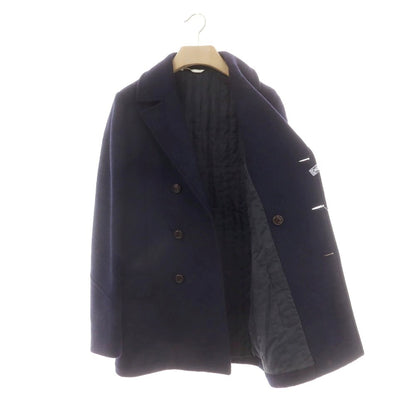 【中古】イレブンティ eleventy ウールナイロンジャージー ピーコート ネイビー【 46 】【 状態ランクD 】【 メンズ 】