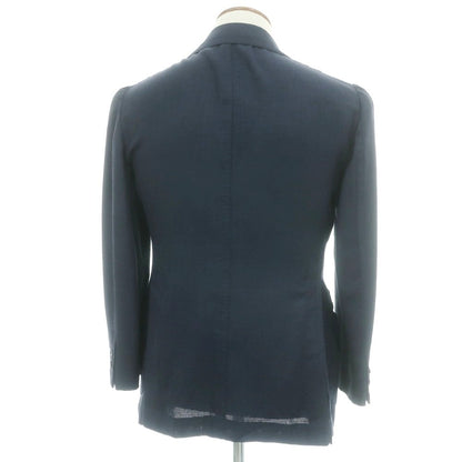【中古】シャマット Sciamat ウールシルクリネン テーラードジャケット ライトネイビー【 46 】【 状態ランクB 】【 メンズ 】