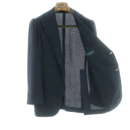 【中古】シャマット Sciamat ウールシルクリネン テーラードジャケット ライトネイビー【 46 】【 状態ランクB 】【 メンズ 】