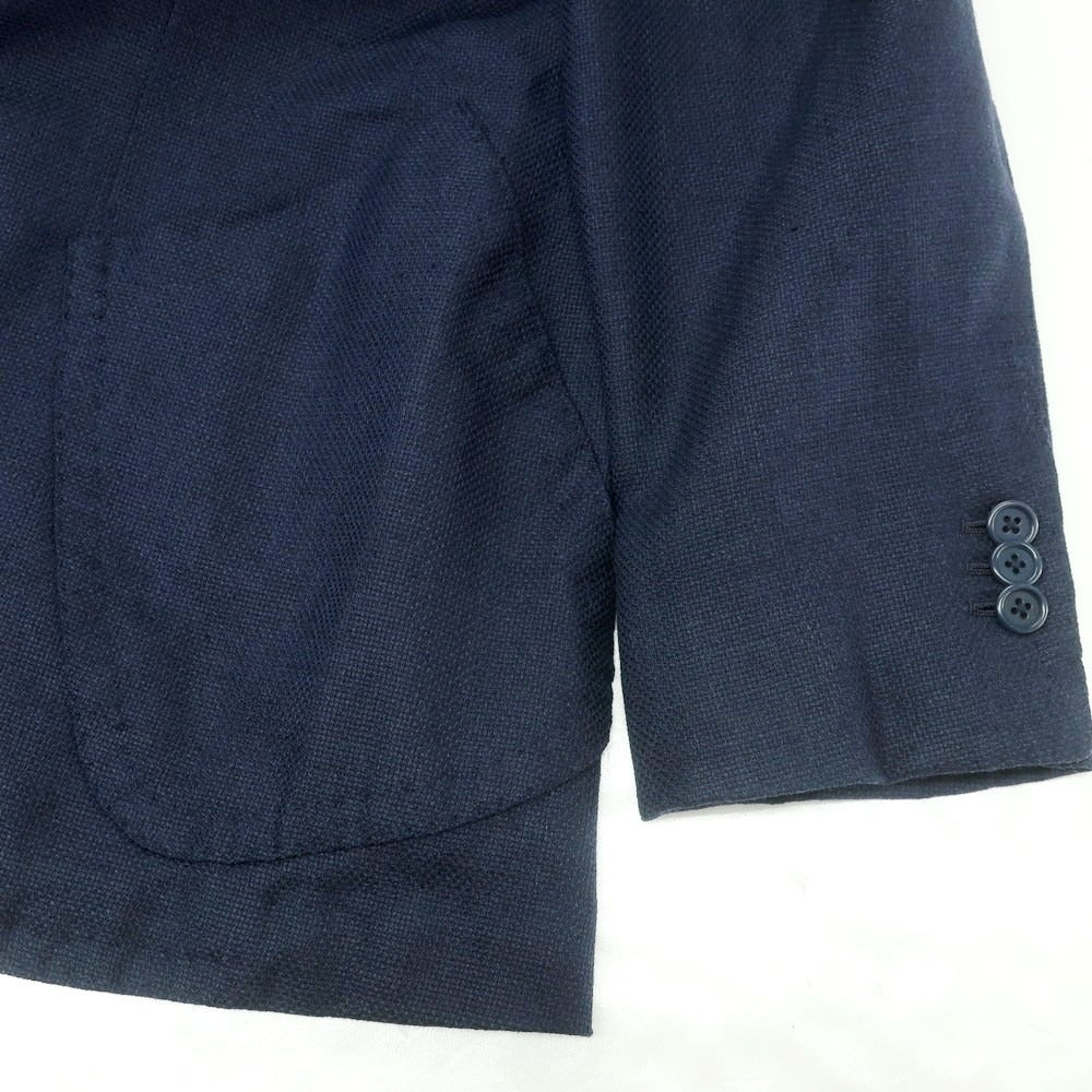 【中古】シャマット Sciamat ウールシルクリネン テーラードジャケット ライトネイビー【 46 】【 状態ランクB 】【 メンズ 】