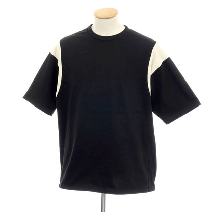 【中古】マーカ marka 2025年春夏 コットン クルーネック 半袖Ｔシャツ ブラックxアイボリー【 1 】【 状態ランクB 】【 メンズ 】