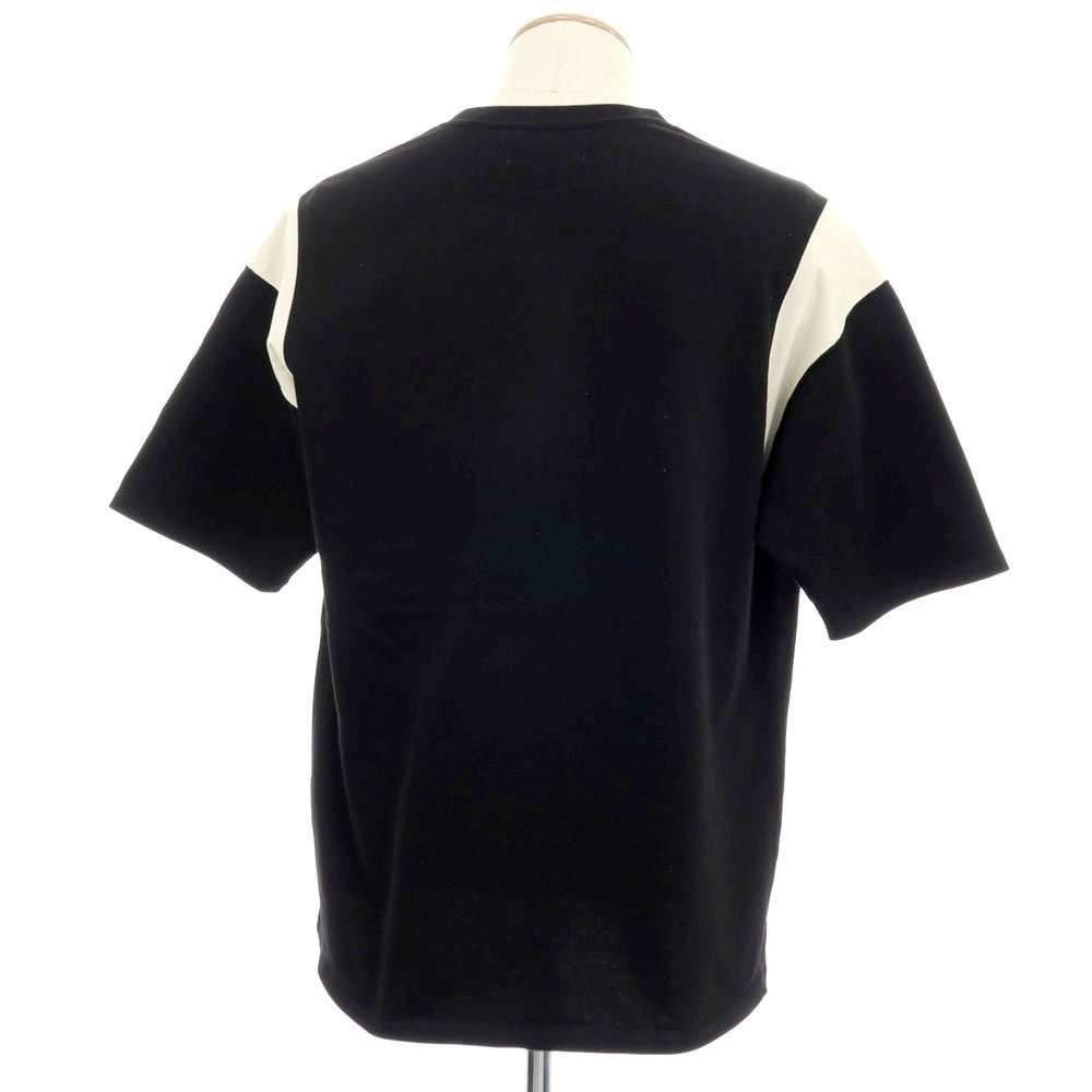 【中古】マーカ marka 2025年春夏 コットン クルーネック 半袖Ｔシャツ ブラックxアイボリー【 1 】【 状態ランクB 】【 メンズ 】
