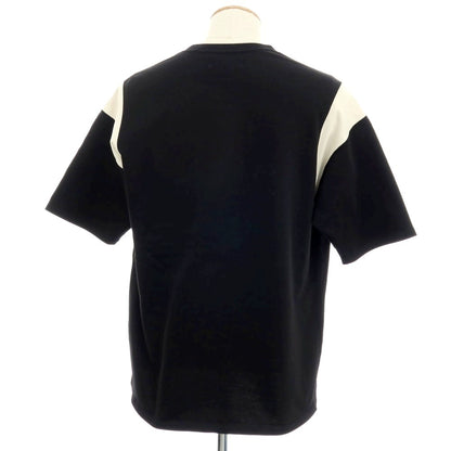 【中古】マーカ marka 2025年春夏 コットン クルーネック 半袖Ｔシャツ ブラックxアイボリー【 1 】【 状態ランクB 】【 メンズ 】