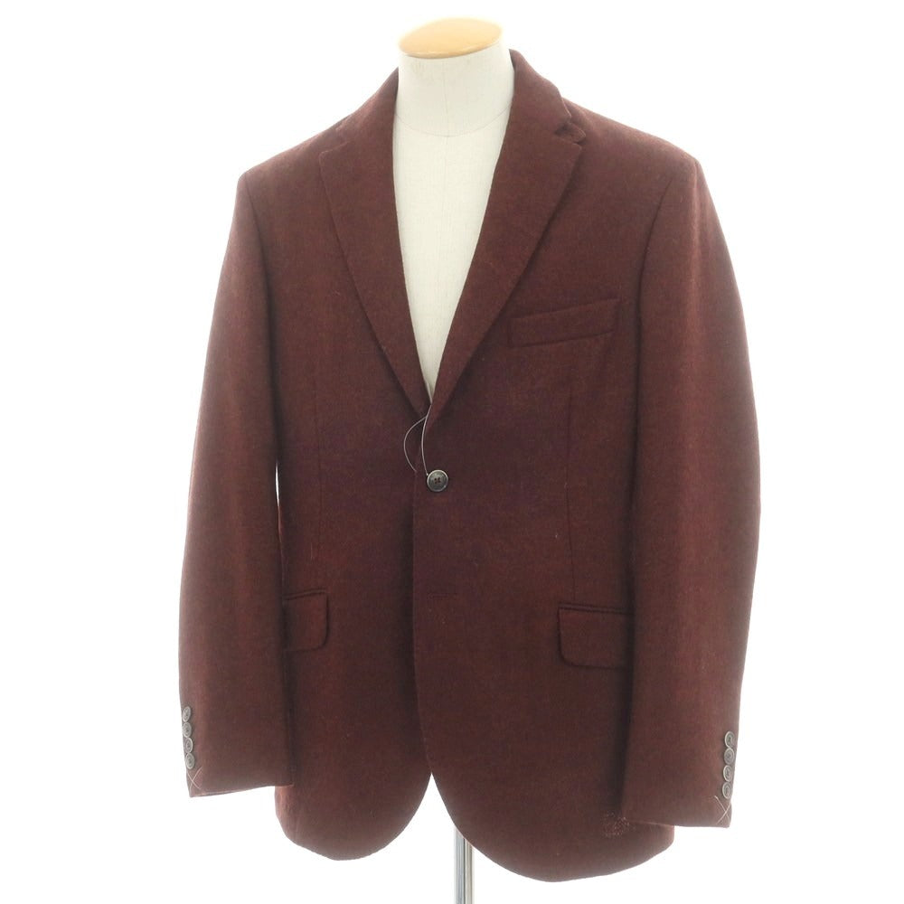 【中古】【未使用】ハケットロンドン HACKETT LONDON ツイードウール テーラードジャケット ブラウン【 40 】【 状態ランクS 】【 メンズ 】