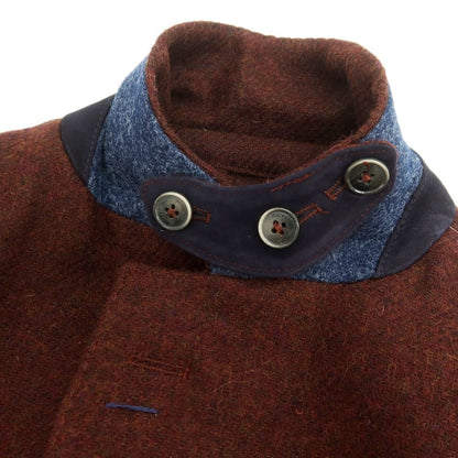 【中古】【未使用】ハケットロンドン HACKETT LONDON ツイードウール テーラードジャケット ブラウン【 40 】【 状態ランクS 】【 メンズ 】