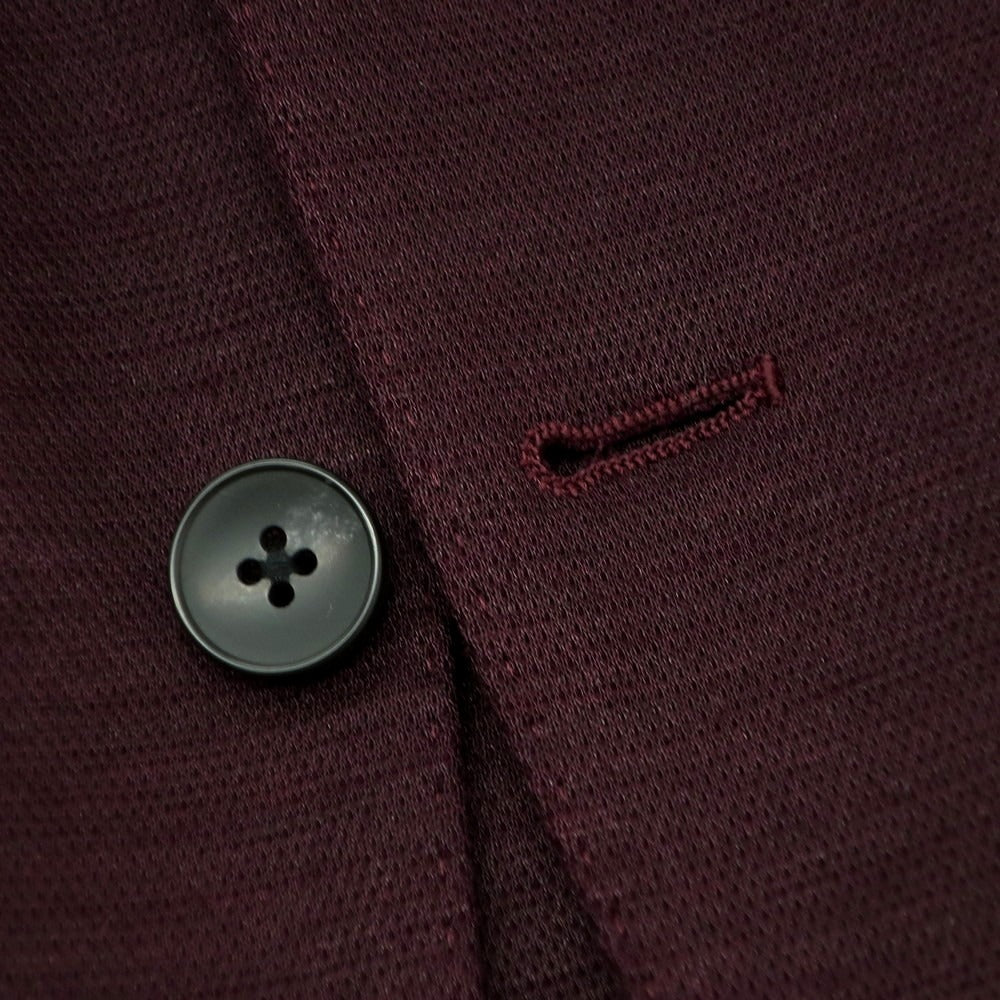 【中古】【未使用】ハイストリート HIGH STREET リネンコットンジャージー カジュアルジャケット ワイン【 L 】【 状態ランクS 】【 メンズ 】