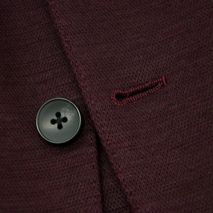 【中古】【未使用】ハイストリート HIGH STREET リネンコットンジャージー カジュアルジャケット ワイン【 L 】【 状態ランクS 】【 メンズ 】