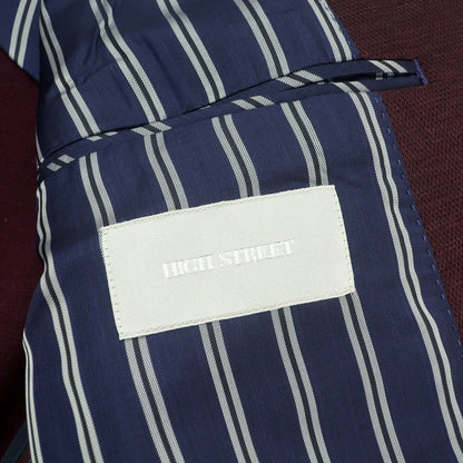 【中古】【未使用】ハイストリート HIGH STREET リネンコットンジャージー カジュアルジャケット ワイン【 L 】【 状態ランクS 】【 メンズ 】