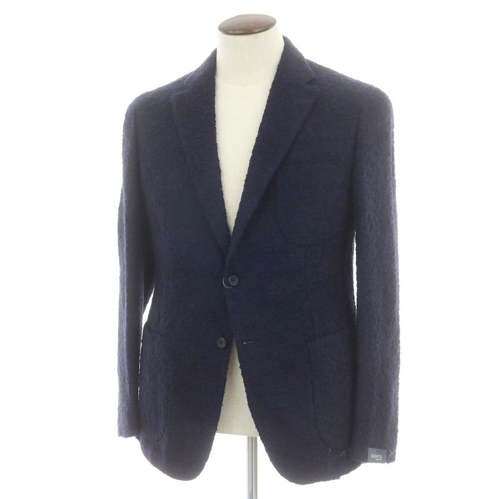 【中古】【未使用】バニョーリサルトリアナポリ BAGNOLI SARTORIA NAPOLI アルパカウール カジュアルジャケット ネイビー【 52 】【 状態ランクS 】【 メンズ 】