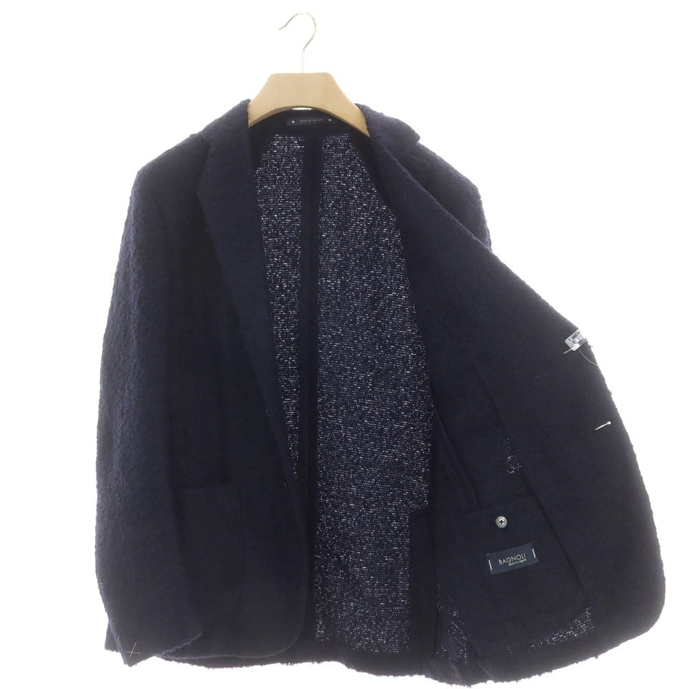 【中古】【未使用】バニョーリサルトリアナポリ BAGNOLI SARTORIA NAPOLI アルパカウール カジュアルジャケット ネイビー【 52 】【 状態ランクS 】【 メンズ 】