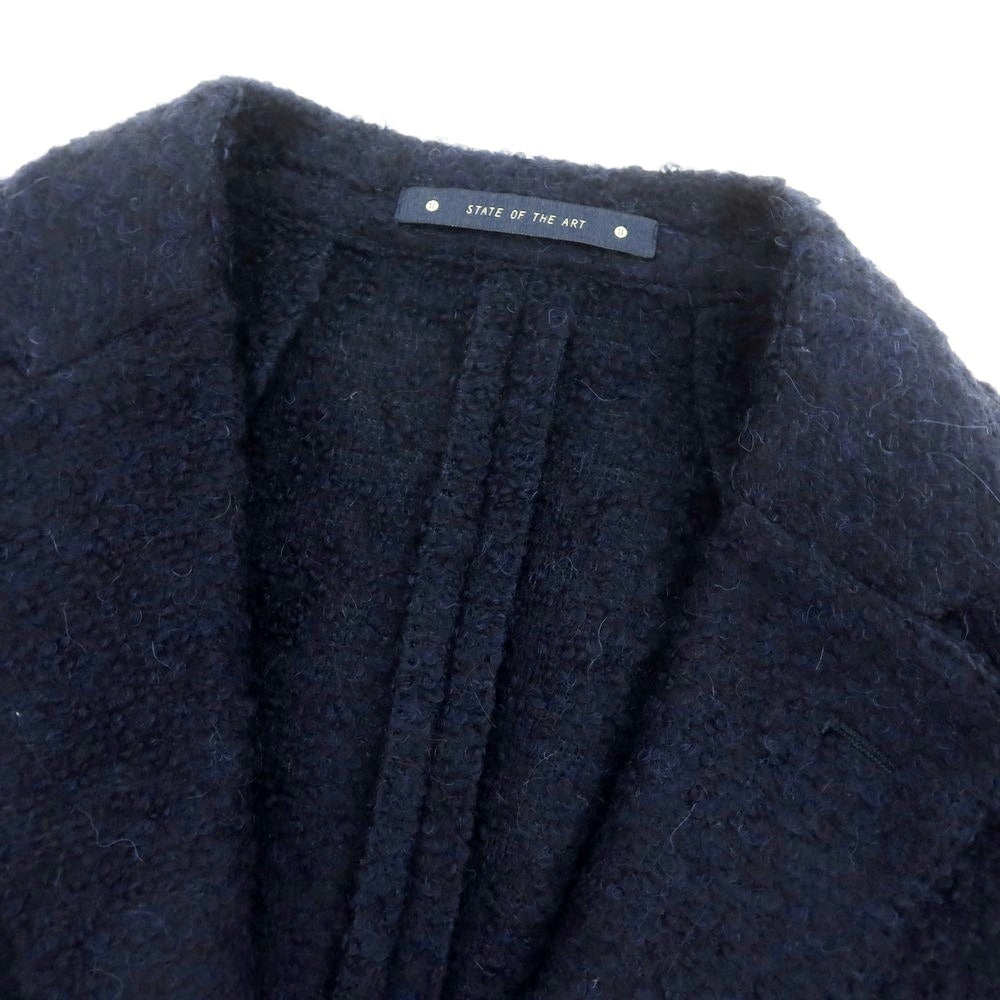 【中古】【未使用】バニョーリサルトリアナポリ BAGNOLI SARTORIA NAPOLI アルパカウール カジュアルジャケット ネイビー【 52 】【 状態ランクS 】【 メンズ 】