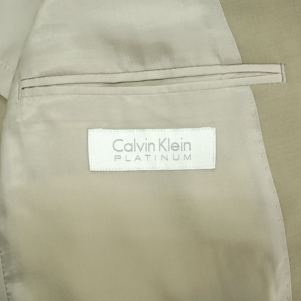 【中古】【未使用】カルバンクライン Calvin Klein ウールモヘヤ テーラードジャケット カーキ系【サイズ38】【 状態ランクS 】【 メンズ 】 [EPD]
