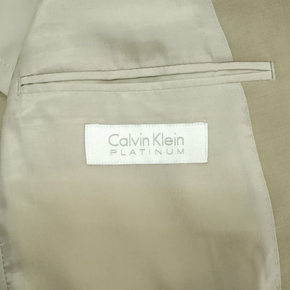 【中古】【未使用】カルバンクライン Calvin Klein ウールモヘヤ テーラードジャケット カーキ系【 38 】【 状態ランクS 】【 メンズ 】