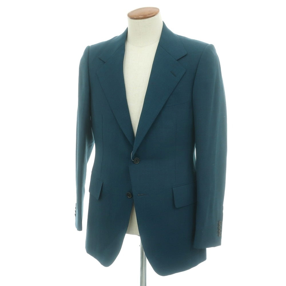 【中古】ソブリン SOVEREIGN ウール テーラードジャケット ダークブルーグリーン【 48 】【 状態ランクA 】【 メンズ 】
