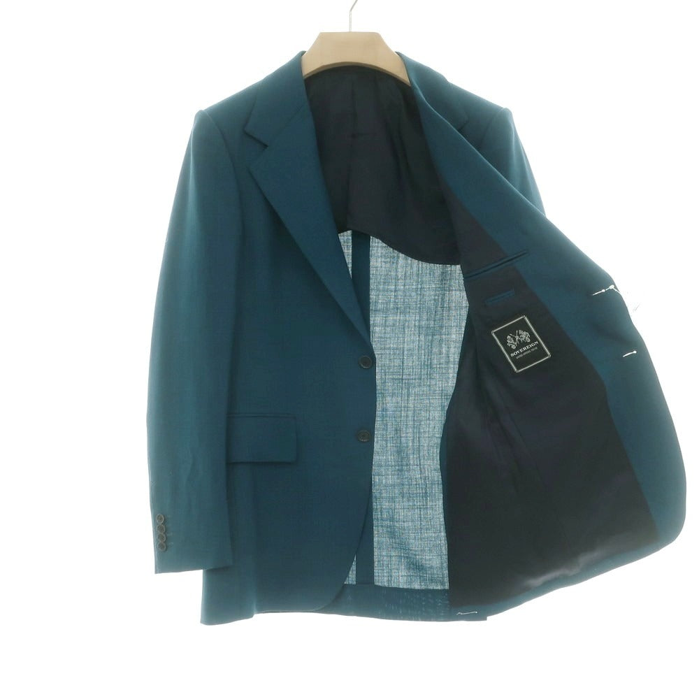 【中古】ソブリン SOVEREIGN ウール テーラードジャケット ダークブルーグリーン【 48 】【 状態ランクA 】【 メンズ 】