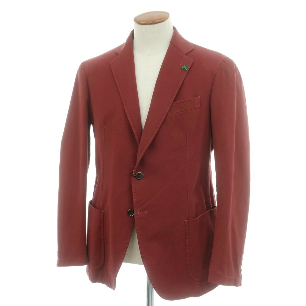 【中古】【未使用】トンボリーニ TOMBOLINI ストレッチコットン カジュアルジャケット マルーン【 48 】【 状態ランクS 】【 メンズ 】