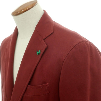 【中古】【未使用】トンボリーニ TOMBOLINI ストレッチコットン カジュアルジャケット マルーン【 48 】【 状態ランクS 】【 メンズ 】