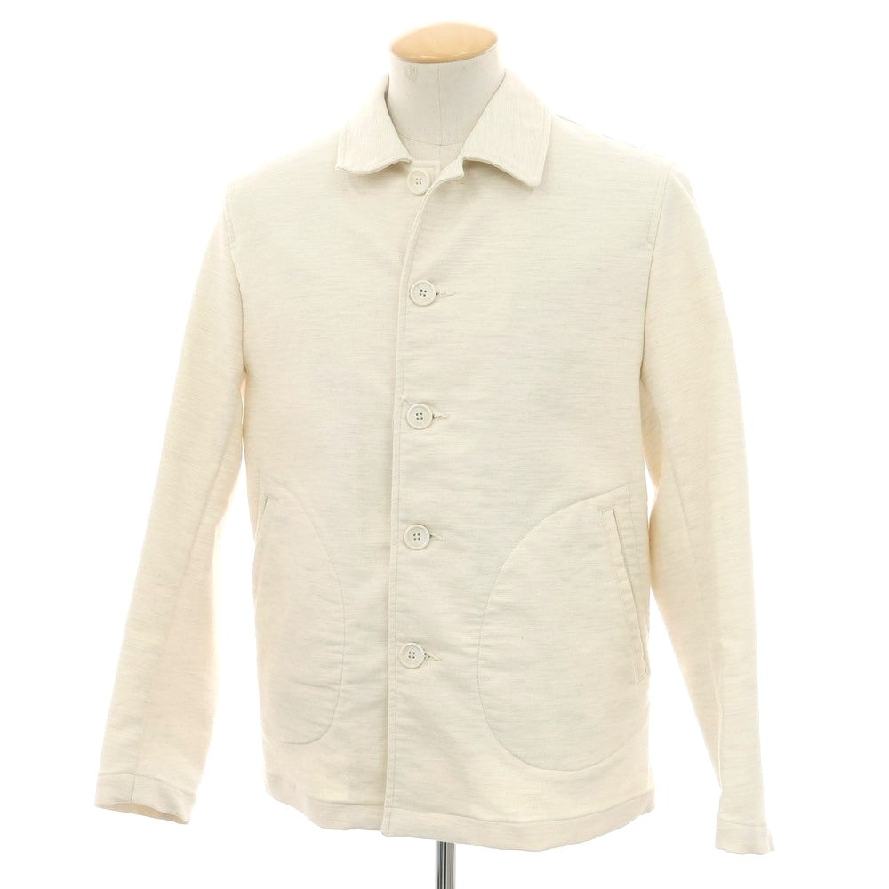 【中古】【未使用】ハリス Harriss ストレッチ コットン ブルゾン アイボリー【 40 】【 状態ランクS 】【 メンズ 】