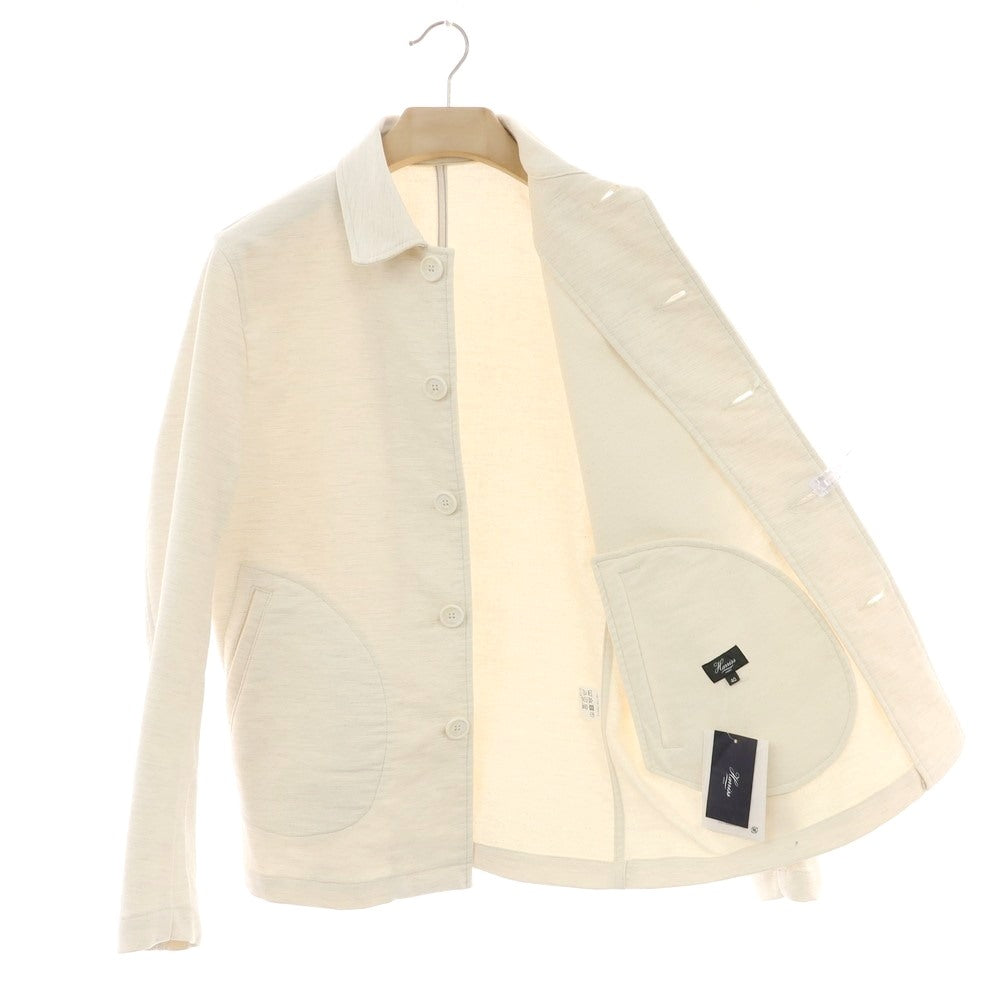 【中古】【未使用】ハリス Harriss ストレッチ コットン ブルゾン アイボリー【 40 】【 状態ランクS 】【 メンズ 】