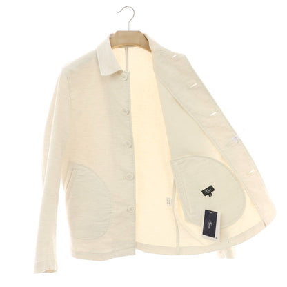 【中古】【未使用】ハリス Harriss ストレッチ コットン ブルゾン アイボリー【 40 】【 状態ランクS 】【 メンズ 】