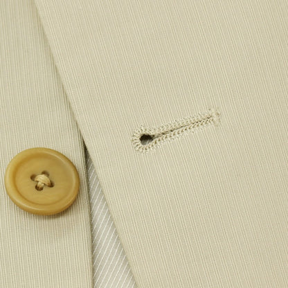 【中古】アレグリ Allegri コットン 2つボタンスーツ ライトベージュ【サイズ上48/下85】【 状態ランクB 】【 メンズ 】