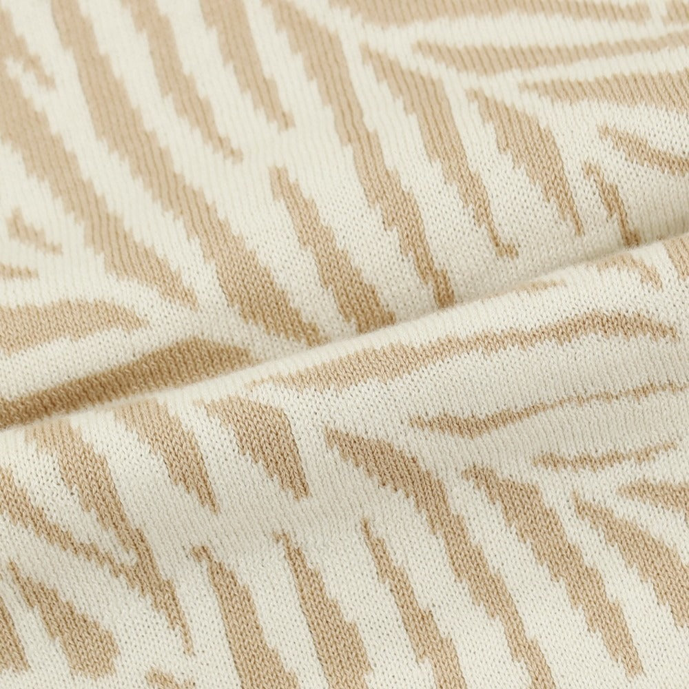 【中古】アルマーニ コレッツォーニ ARMANI COLLEZIONI コットンシルク クルーネック プルオーバーニット アイボリーxベージュ【 EU48 】【 状態ランクB 】【 メンズ 】