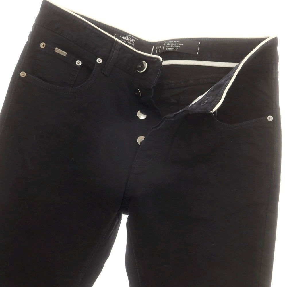【中古】アルマーニ コレッツォーニ ARMANI COLLEZIONI ストレッチ コットン デニムパンツ ブラック【 31 】【 状態ランクA 】【 メンズ 】
