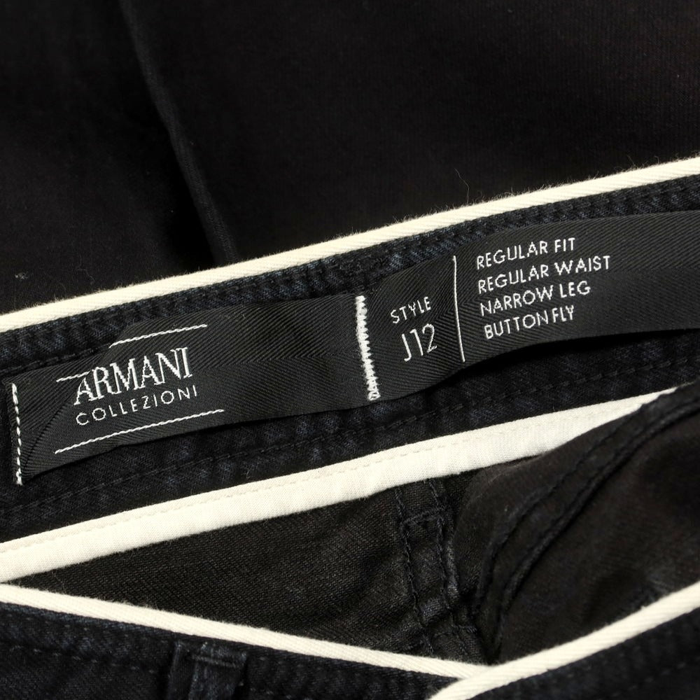 【中古】アルマーニ コレッツォーニ ARMANI COLLEZIONI ストレッチ コットン デニムパンツ ブラック【 31 】【 状態ランクA 】【 メンズ 】