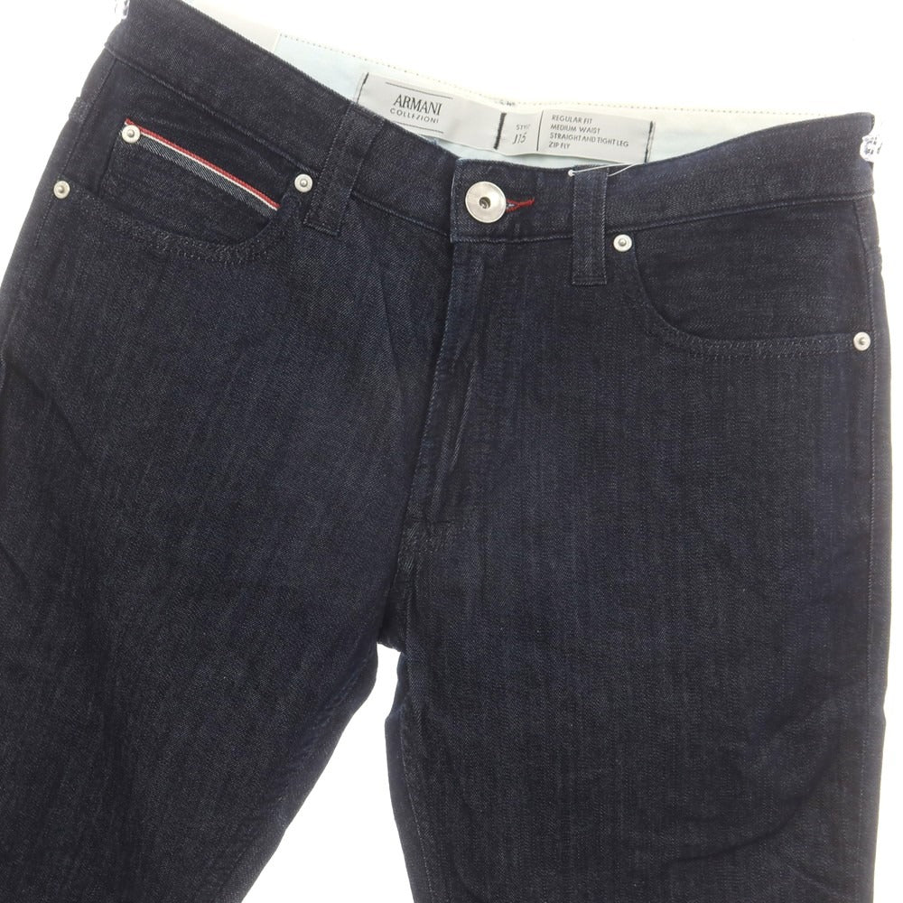 【中古】【未使用】アルマーニ コレッツォーニ ARMANI COLLEZIONI ストレッチ コットン ジーンズ デニムパンツ ネイビー【 31 】【 状態ランクS 】【 メンズ 】