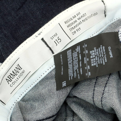 【中古】【未使用】アルマーニ コレッツォーニ ARMANI COLLEZIONI ストレッチ コットン ジーンズ デニムパンツ ネイビー【 31 】【 状態ランクS 】【 メンズ 】