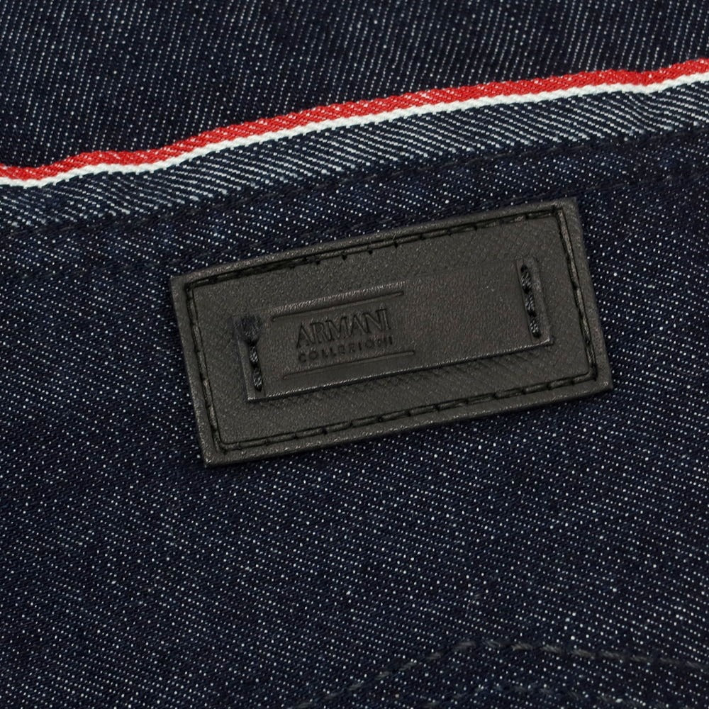 【中古】【未使用】アルマーニ コレッツォーニ ARMANI COLLEZIONI ストレッチ コットン ジーンズ デニムパンツ ネイビー【 31 】【 状態ランクS 】【 メンズ 】