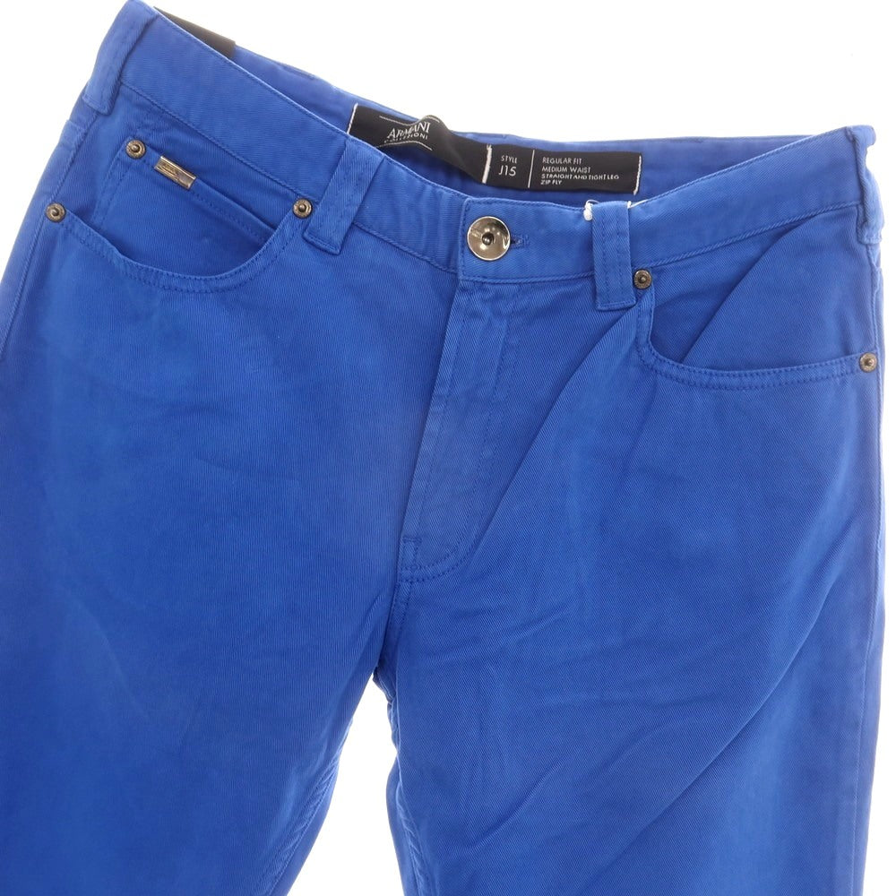 【中古】アルマーニ コレッツォーニ ARMANI COLLEZIONI ストレッチ コットン 5ポケットパンツ ブルー【 31 】【 状態ランクC 】【 メンズ 】