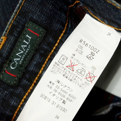 【中古】カナーリ CANALI ストレッチ コットン ジーンズ デニムパンツ ネイビー【 467 】【 状態ランクC 】【 メンズ 】
