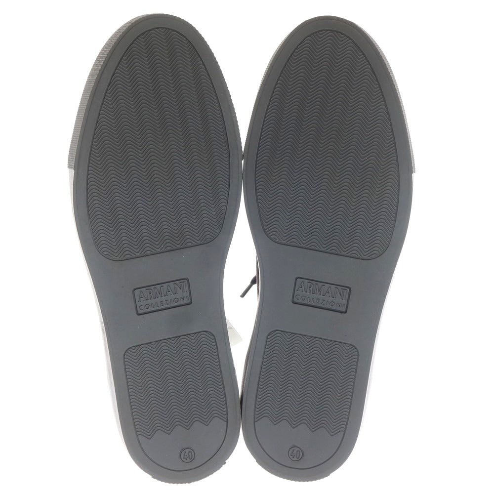 【中古】【未使用】アルマーニ コレッツォーニ ARMANI COLLEZIONI スエード ローカット スニーカー グレー【 40 】【 状態ランクS 】【 メンズ 】
