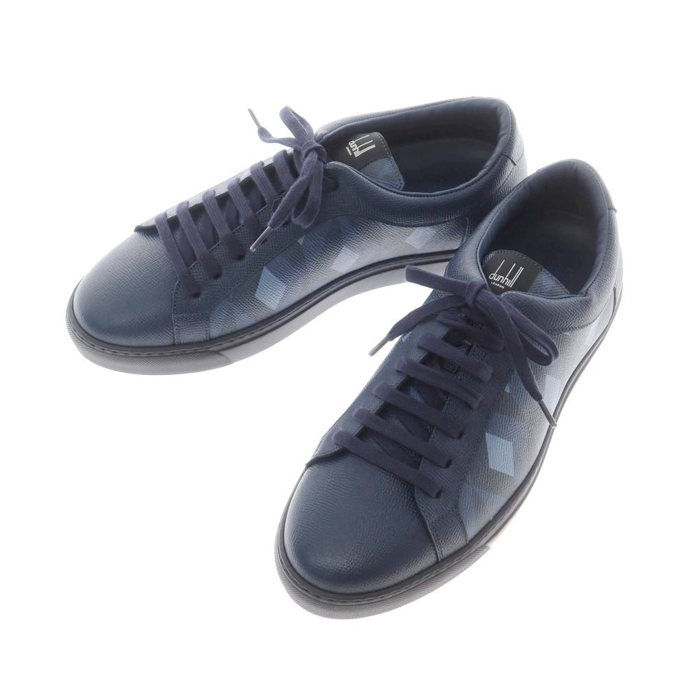【中古】【未使用】ダンヒル Dunhill レザー ローカット スニーカー ネイビー【 41 】【 状態ランクS 】【 メンズ 】