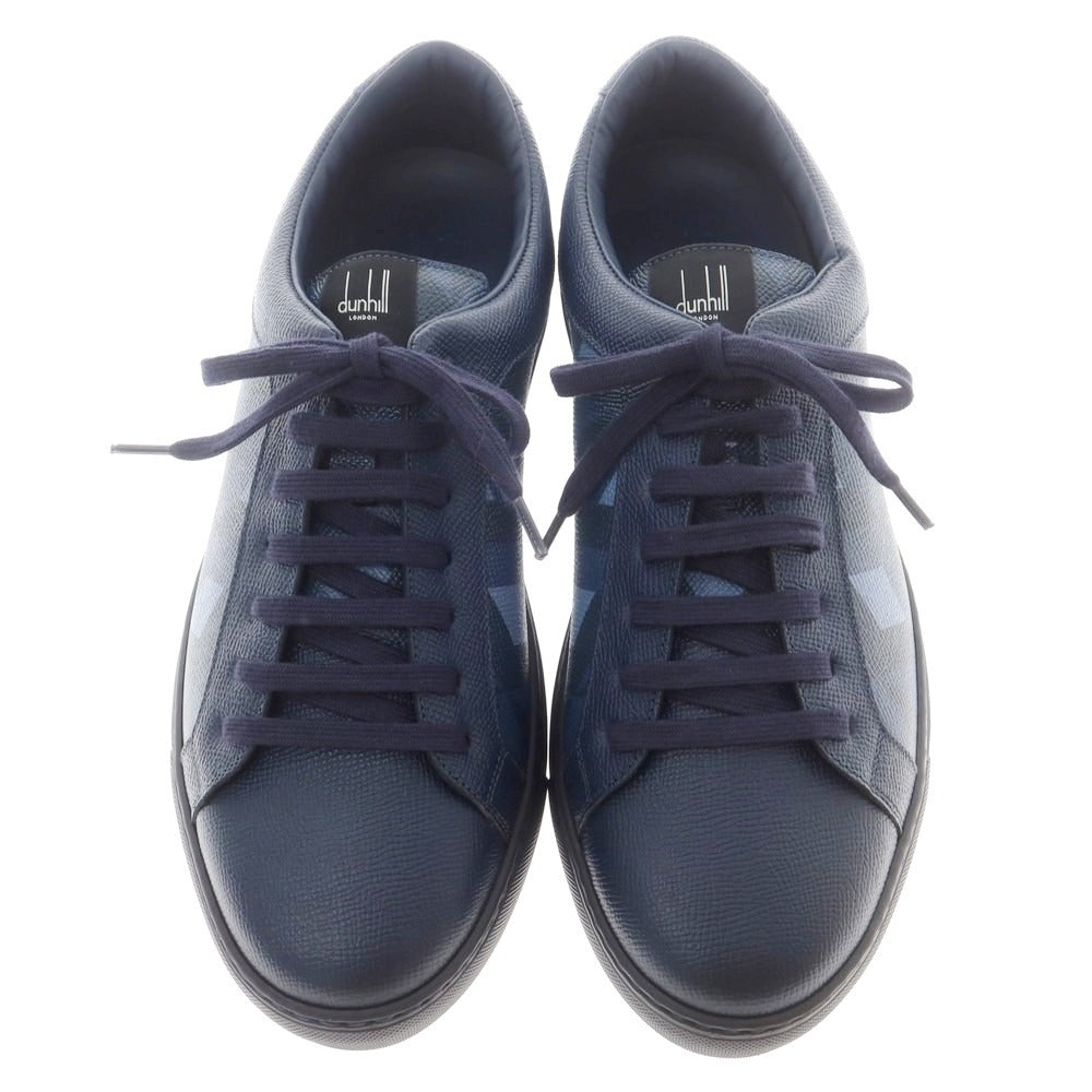 【中古】【未使用】ダンヒル Dunhill レザー ローカット スニーカー ネイビー【 41 】【 状態ランクS 】【 メンズ 】