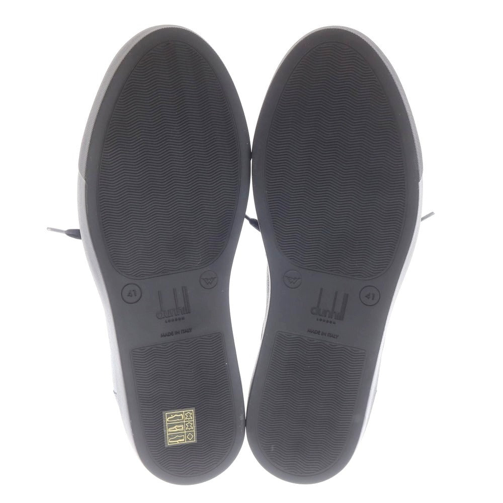 【中古】【未使用】ダンヒル Dunhill レザー ローカット スニーカー ネイビー【 41 】【 状態ランクS 】【 メンズ 】