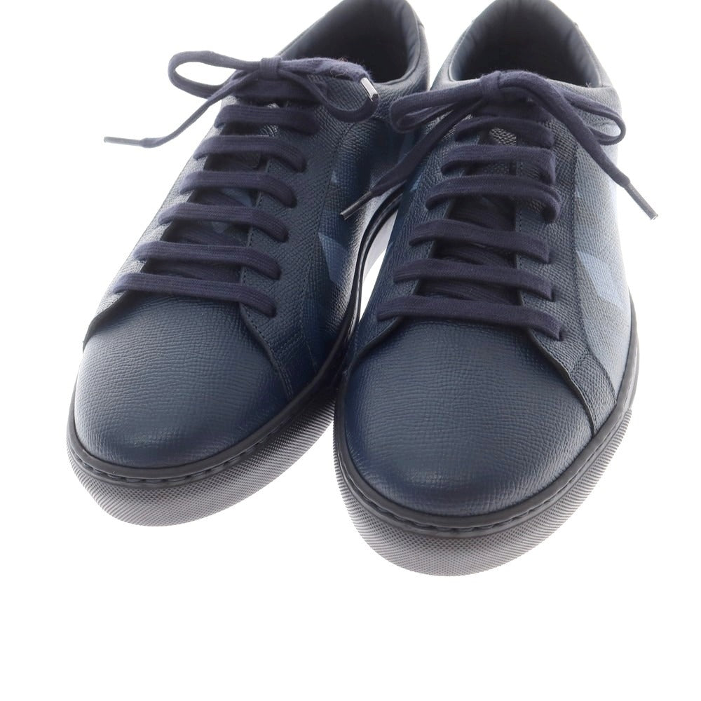 【中古】【未使用】ダンヒル Dunhill レザー ローカット スニーカー ネイビー【 41 】【 状態ランクS 】【 メンズ 】